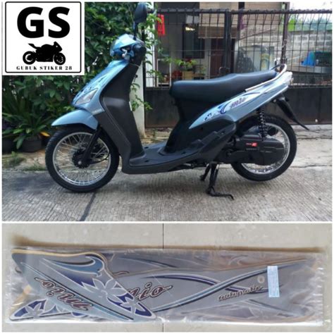 Jual Striping Stiker Lis Body Motor Yamaha Mio Tahun Biru Telor