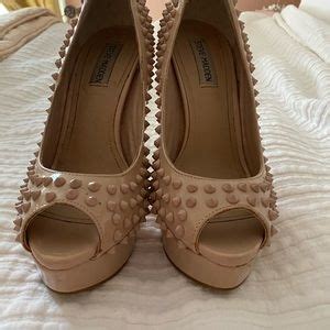 Steve Madden Shoes Steve Madden Nude Studded Heel 95 Poshmark