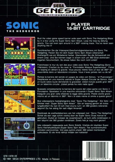 Sonic The Hedgehog Box Shot For Genesis Gamefaqs