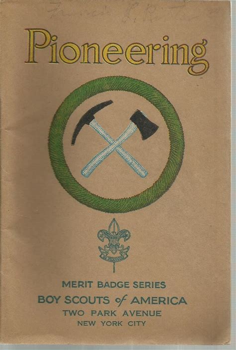 Pioneering Merit Badge Series Boy Scouts Of America Amazon Books