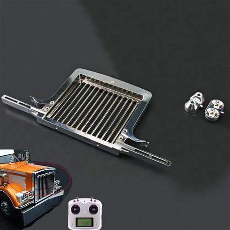 Metal Chrome Plated Air Intake Cover For 114 Rc Tamiya Tractor King Hauler 56336 Vajjexrc