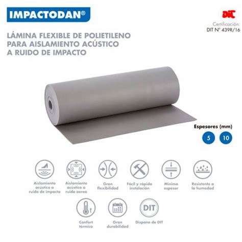 IMPACTODAN 5 Aislamiento acústico HSF Materiales de Construcción