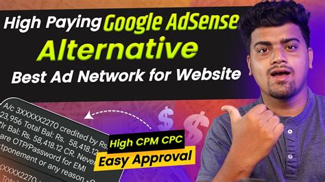 Best High Paying Google Adsense Alternatives Instant Approval High Cpc