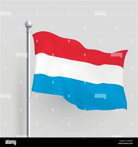 D Vector Luxembourg Flag Blowing In A Breeze Stock Vector Image Art