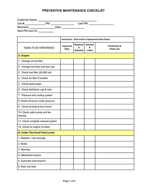 Best Templates: Vehicle Health Check Sheet