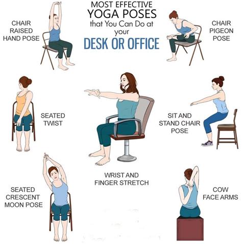 Teaching Office Yoga Exercises.-------- Office workers can find relief by practicing a few easy ...