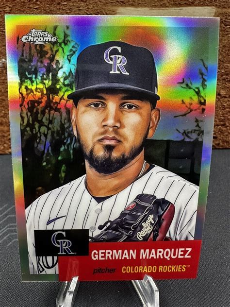 💥2022 Topps Chrome Platinum Refractor 279 German Marquez Colorado