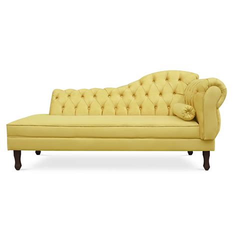 Div Recamier Sof Juliana Cm Lado Direito Suede Amarelo Twdecora