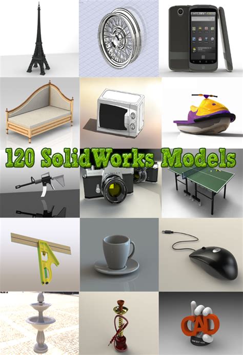 FREE 3D OBJECTS: 120 SolidWorks 3D Models