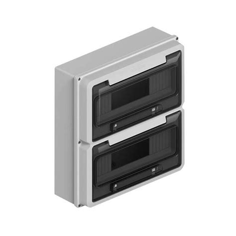 Caja SISTELECTRIC Para 24 Polos DIN Sobreponer IP65 Puerta Fume