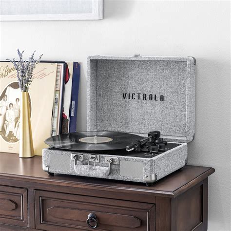 Victrola Journey Signature Bluetooth Suitcase Record Player Grey