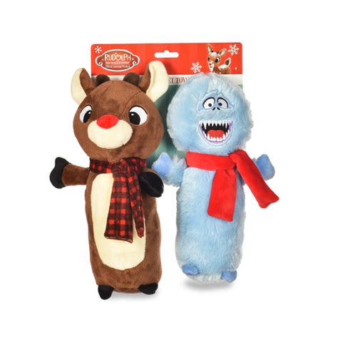 Rudolph The Red Nosed Reindeer Bumble & Rudolph Dog Toys, 2 Piece ...