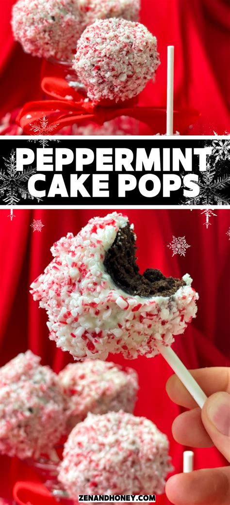 Easy Peppermint Cake Pops Zen And Honey Recipe Christmas Cake Pops Cake Pop Flavors