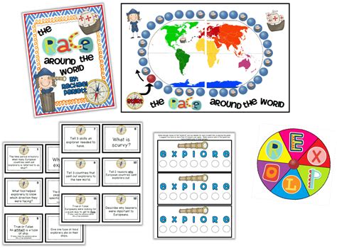 The Race Around the World Game {A Review Game on Explorers} - Classroom ...