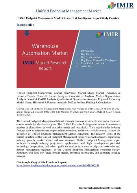 PPT Unified Endpoint Management Market PowerPoint Presentation Free