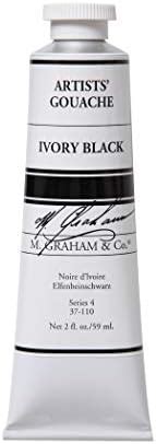 Amazon M Graham 2 Ounce Tube Gouache Paint Ivory Black