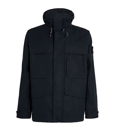 Mens Stone Island Navy Ghost Piece O Ventile Parka Harrods Uk