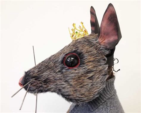 Rat Mask Mouse King Nutcracker Costumes Mask With Gold Crown Etsy