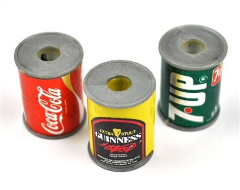 Set 3 Spitzer USA Anspitzer Dosen Form Coca Cola Coke 7Up Guinness