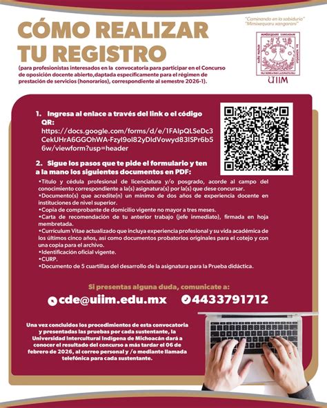Universidad - Registro para la Convocatoria de Contratación para