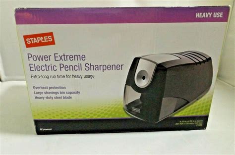 Staples Power Extreme Electric Pencil Sharpener Heavy Use New In