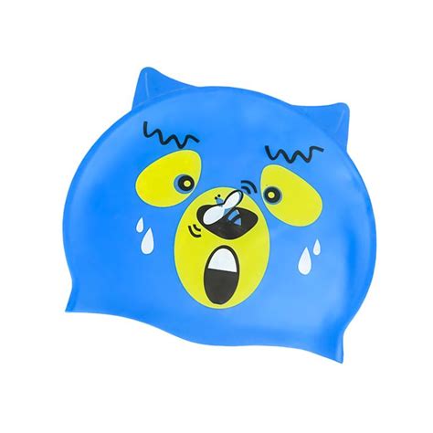 GORRO PARA NATACIÓN NUDE SILICONA NIÑOS OSO CELESTE GENERICO falabella