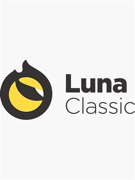 Luna Classic Official Logo Terra Luna Lunc Crypto Sticker For Sale By