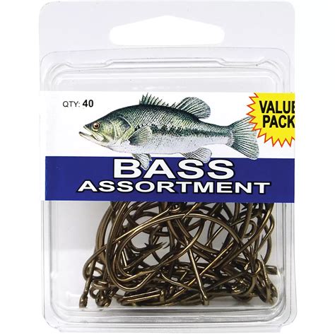 Eagle Claw Bass Hooks 40 Pack Academy