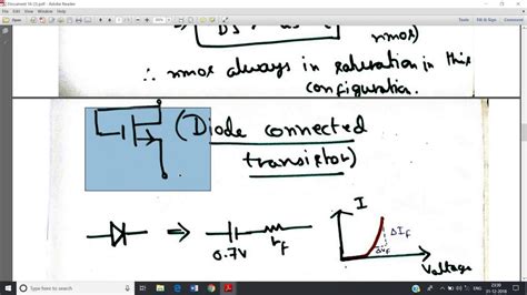 Mosfet As Diode Connected Transistor Youtube