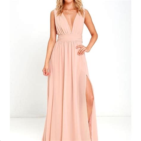 Lulus Dresses Lulus Heavenly Hues Maxi Dress In Blush Poshmark