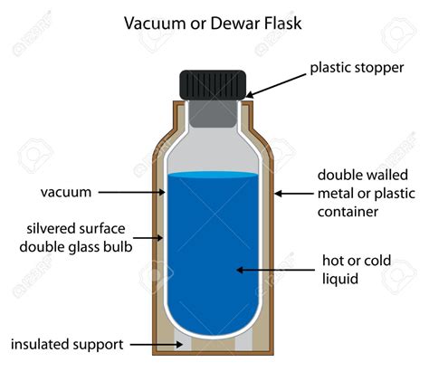 Dewar Or Vacuum Flask Fully Labelled Diagram With Editable Layers