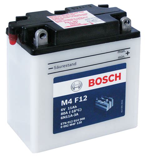 Купить Аккумулятор 6-вольтовый BOSCH M4 F12 (6N11A-3A) в Минске