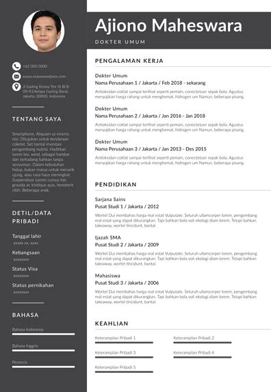 Contoh Cv Dokter Umum Pdf Imagesee Riset