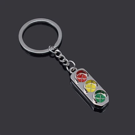 Keyring Cute Mini Traffic Light Car Key Ring Chain Motorcycle Car Key