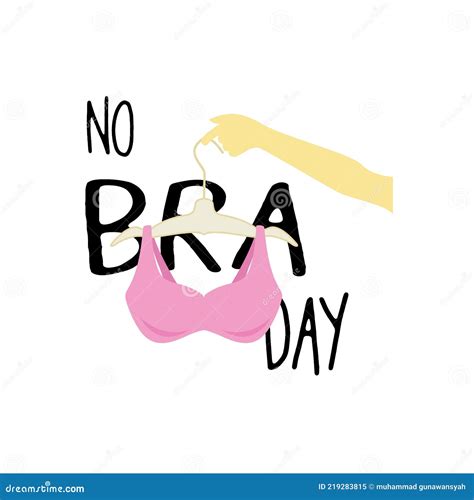 No Bra International Day 13 Oct Illustration Vector Stock Vector