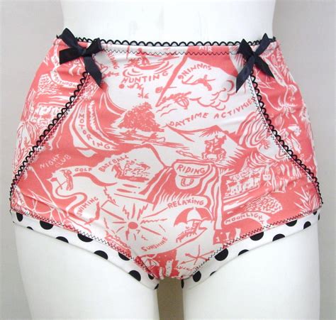 Hawaiian Print And Polkadot High Waist Bikini Only XS Left Etsy