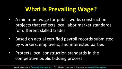 The Economics Of Prevailing Wage Ppt Download