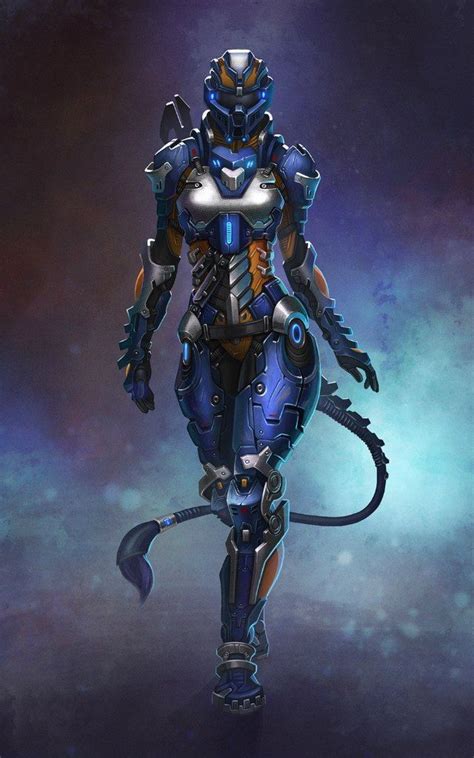 Power Armor Cyberpunk Girl By By Alexandra Verner Sci Fi Concept Art Cyberpunk Character