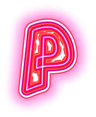 Neon Letters PNGs for Free Download