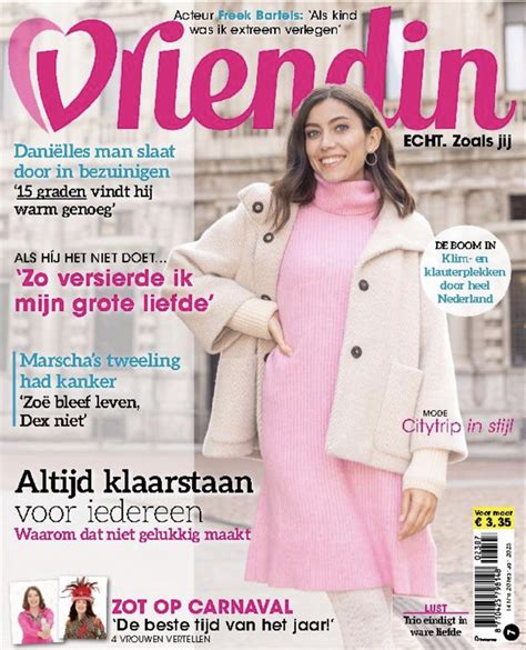 Tijdschrift Vriendin 7 Februari 2023 Pers Wereld