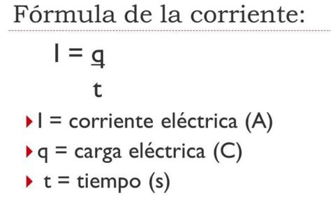 F Rmula De La Corriente El Ctrica Blog Did Ctico