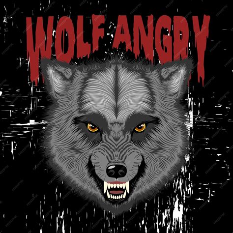 Premium Vector | Wolf angry illustration