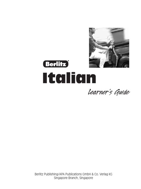 Basic Italian Guide Pdf Grammatical Gender Grammatical Number