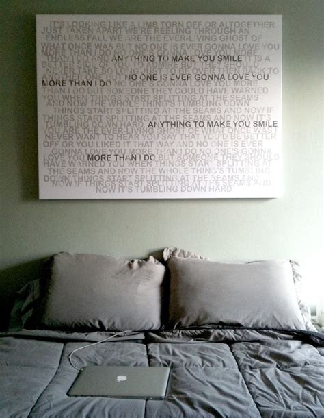 Song Lyrics On Canvas Words On Canvas Faded Lyrics Perfect Wedding Gift