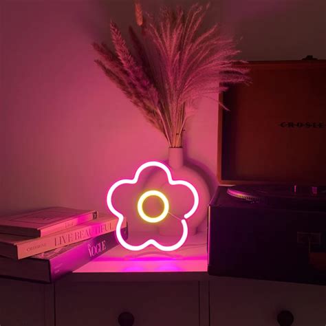 Çiçek Mini Masaüstü Neon Led Tabela NeuNeon