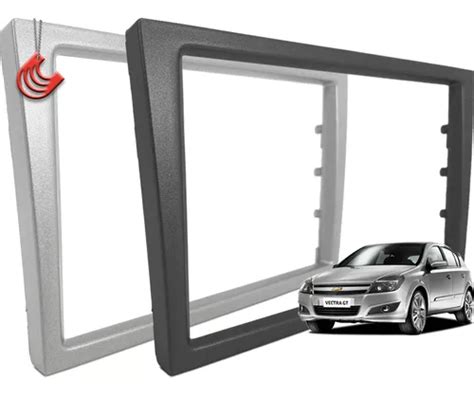 Moldura Painel 2 Din Central Multimidia Dvd Mp5 Vectra 2011 Cor Grafite