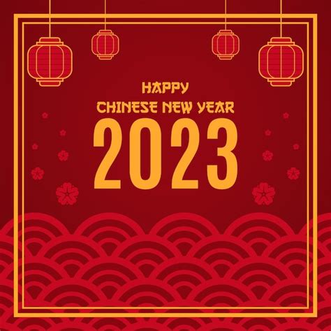 Premium Vector Flat Chinese New Year Background