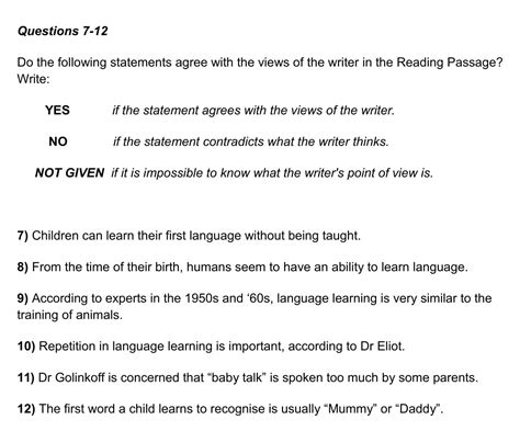 Ielts Reading Yes No Not Given Questions Ielts Jacky