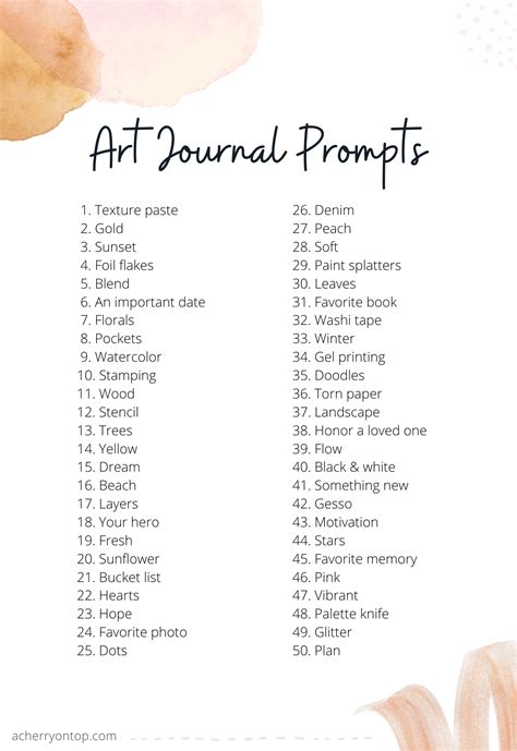 Art Journal Prompts + FREE Printable: A Cherry On Top