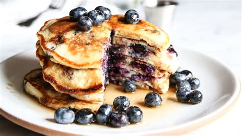 Easy Homemade Blueberry Pancakes Recipe How To Make Blueberry Buttermilk Pancakes